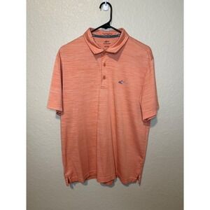 Attack Life Coral Orange Golf Polo Shirt Mens
